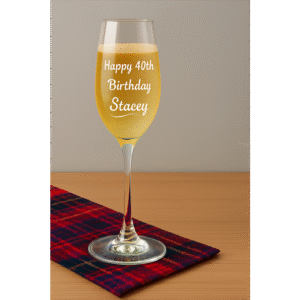 Personalised Engraved Birthday Prosecco Glass