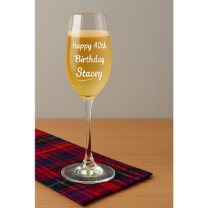 Personalised Engraved Birthday Prosecco Glass